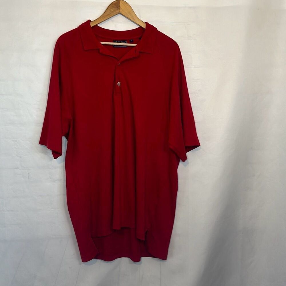 Bobby Jones Mens Red‎ Golf Polo Short sleeves size XL 100% Cotton